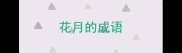 花月的成语