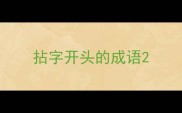 拈字开头的成语