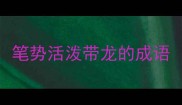 笔势活泼带龙的成语