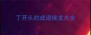 丁开头的成语接龙大全