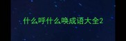 什么呼什么唤成语大全