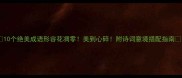 10个绝美成语形容花凋零美到心碎附诗词意境搭配指南