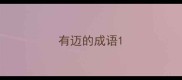 有迈的成语