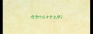 成语什么才什么学