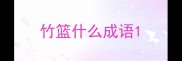 竹篮什么成语