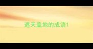 遮天盖地的成语