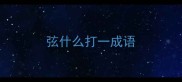 弦什么打一成语