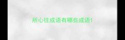 所心往成语有哪些成语