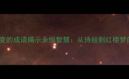 20个亘古不变的成语揭示永恒智慧从诗经到红楼梦的千年传承