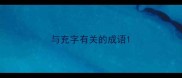 与充字有关的成语