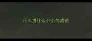 什么贯什么什么的成语