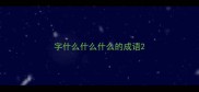 字什么什么什么的成语