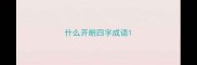 什么开朗四字成语
