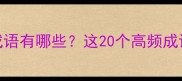 对字结尾的成语有哪些这20个高频成语必须掌握