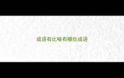成语有比喻有哪些成语