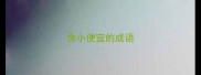 贪小便宜的成语