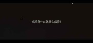 成语身什么名什么成语