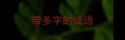 带多字的成语