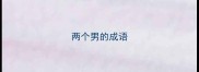 两个男的成语