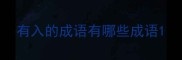 有入的成语有哪些成语