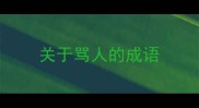 关于骂人的成语