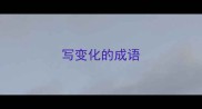 写变化的成语