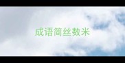 成语简丝数米