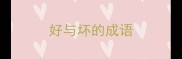 好与坏的成语