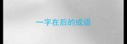 一字在后的成语