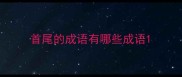 首尾的成语有哪些成语