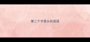 第二个字是头的成语