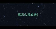 意怎么接成语