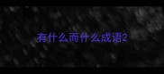 有什么而什么成语