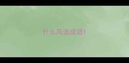 什么风送成语