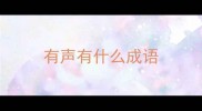 有声有什么成语