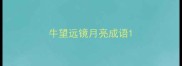 牛望远镜月亮成语