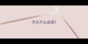 天从什么成语