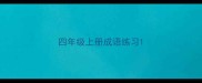 四年级上册成语练习