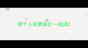 两个人在劈柴打一成语
