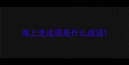 海上走成语是什么成语