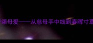 10个最温暖的成语赞颂母爱从慈母手中线到春晖寸草心的中华孝道传承