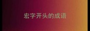 宏字开头的成语