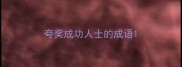 夸奖成功人士的成语