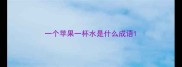 一个苹果一杯水是什么成语