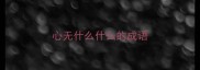 心无什么什么的成语