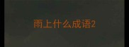 雨上什么成语