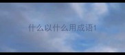 什么以什么用成语