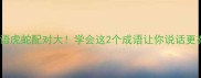 四字成语虎蛇配对大学会这2个成语让你说话更有文化