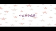 什么非非成语