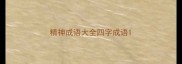 精神成语大全四字成语